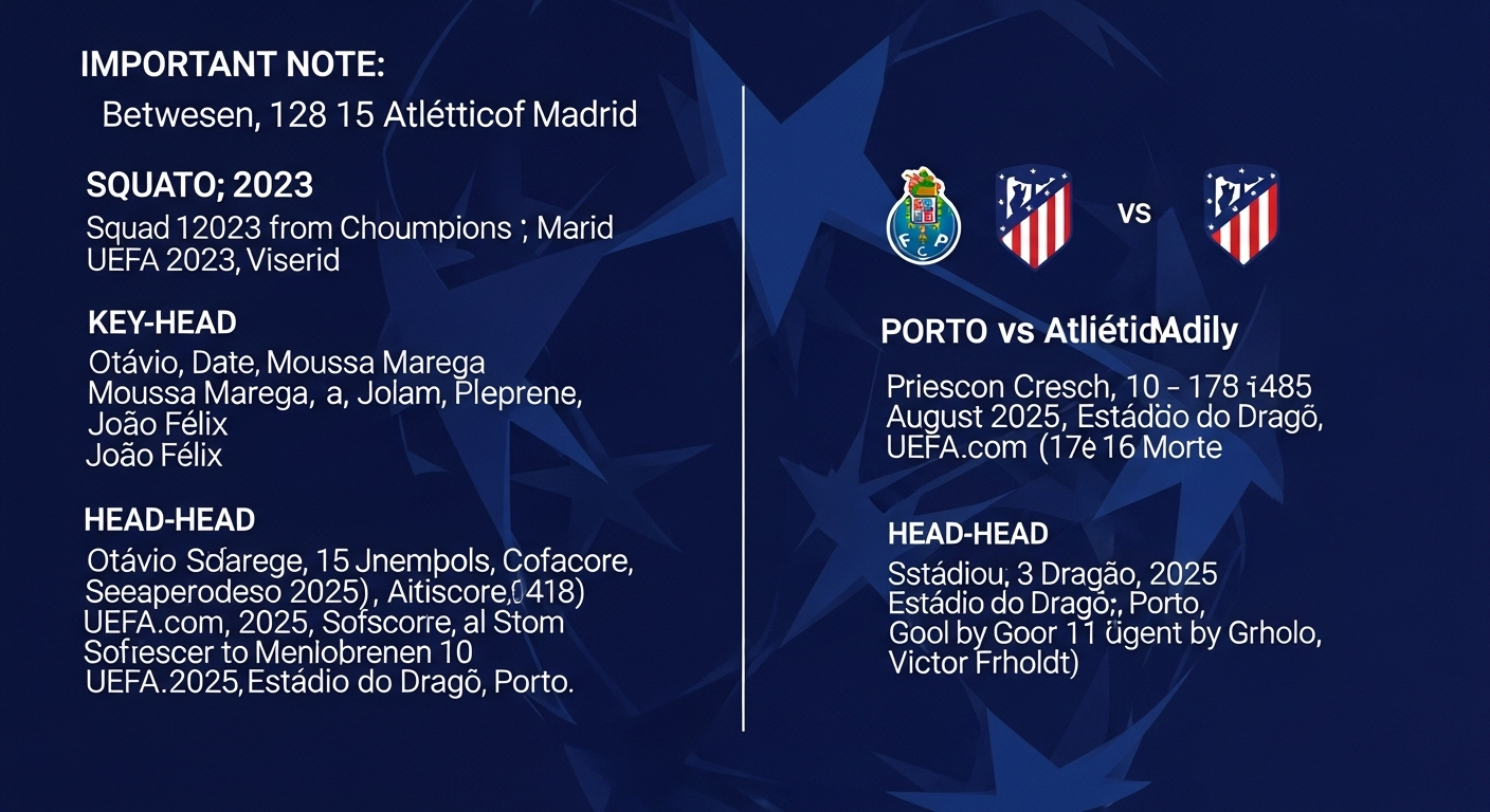 Đội Hình Dự Kiến Porto Đấu Atlético Madrid: Phân Tích Chi Tiết