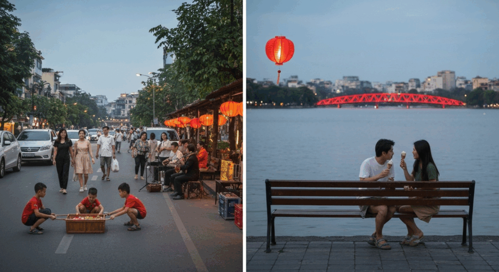  Cầu Thê Húc màu son đặc trưng, một phần không thể tách rời của quần thể di tích Hồ Gươm Hà Nội.